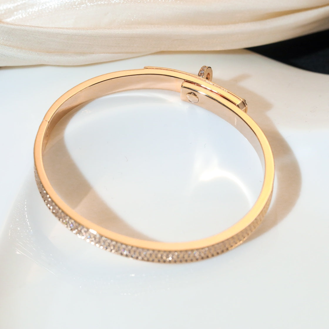 [Charm Aries Jewelry]KELLY BRACELET DIAMOND PAVED