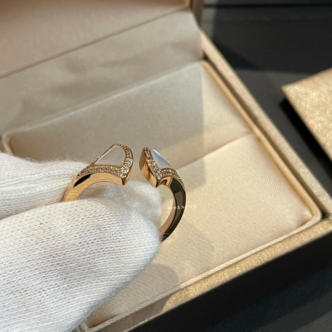 [Charm Aries Jewelry]DREAM MOP DIAMOND OPEN RING