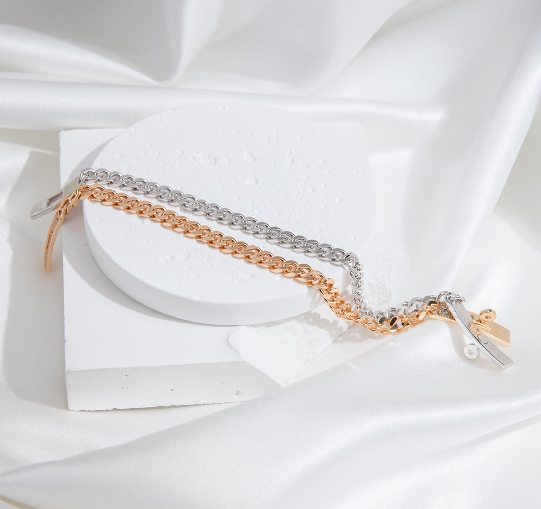 [Charm Aries Jewelry]KELLY CHAIN SILVER DIAMOND BRACELET