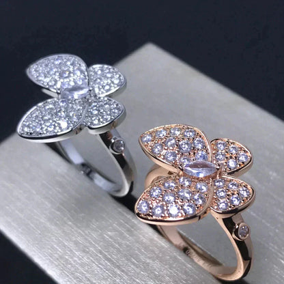 [Charm Aries Jewelry]BUTTERFLY PINK GOLD DIAMOND RING