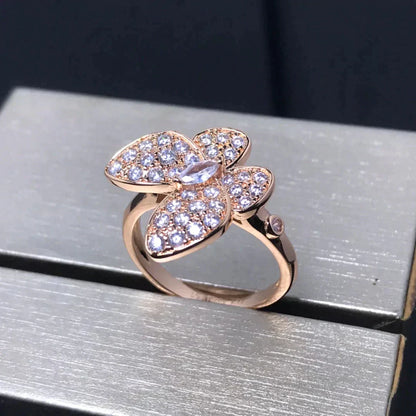 [Charm Aries Jewelry]BUTTERFLY PINK GOLD DIAMOND RING