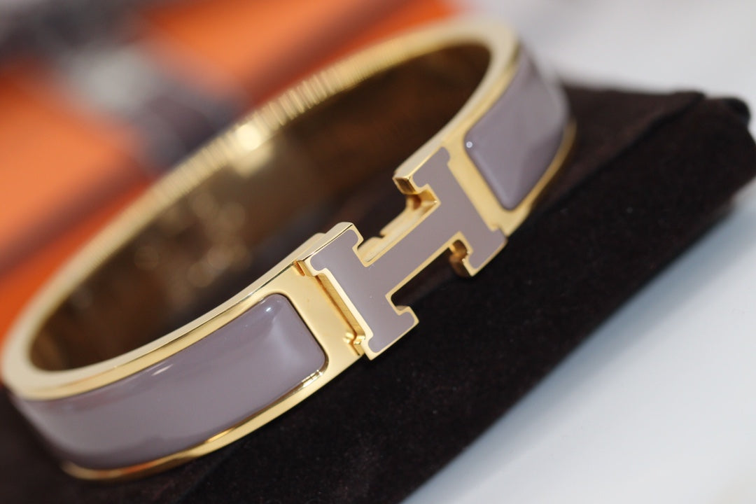 [Charm Aries Jewelry]H BRACELET 12MM BROWN