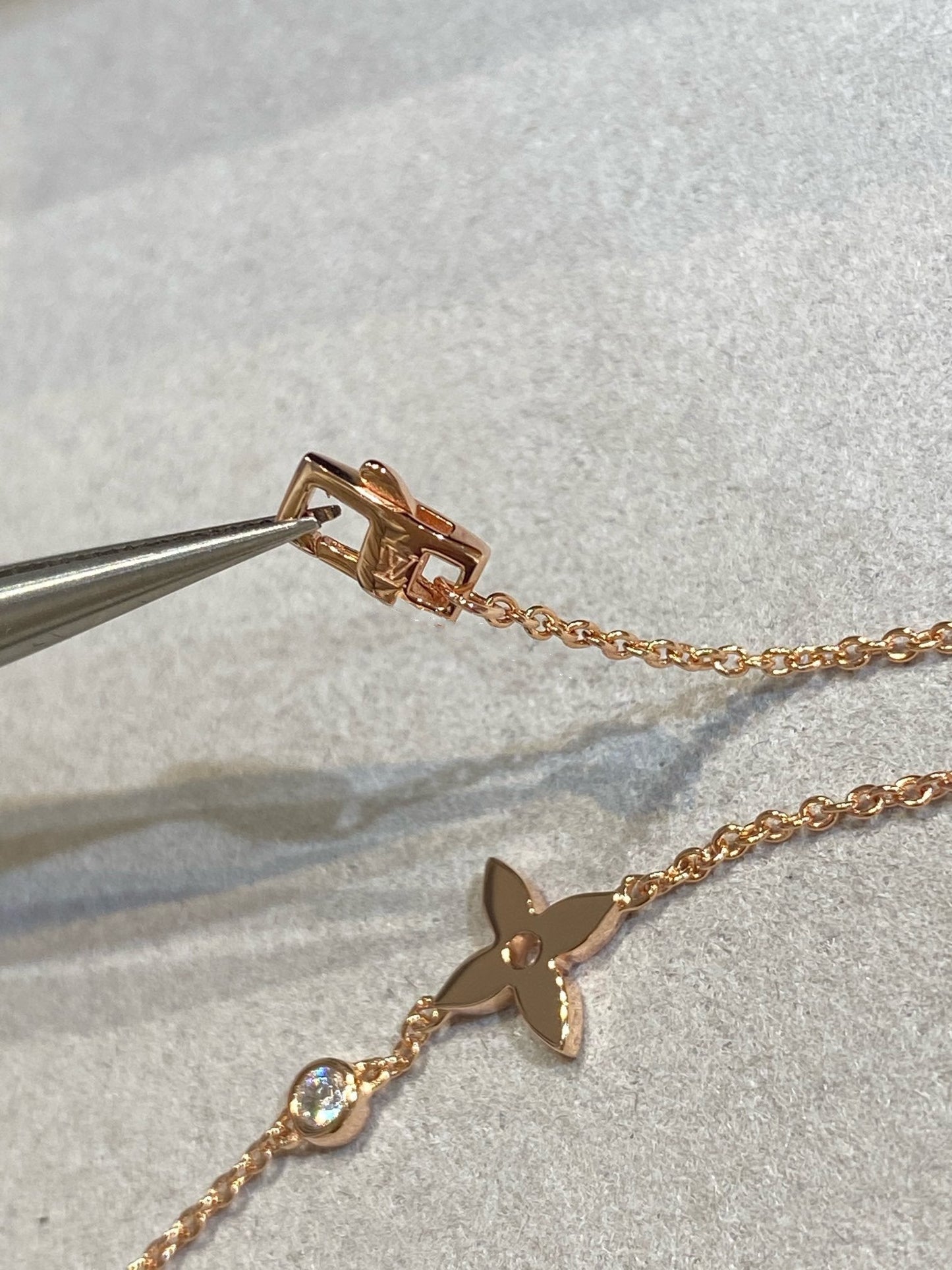 [Charm Aries Jewelry]STAR DIAMOND PINK GOLD BRACELET