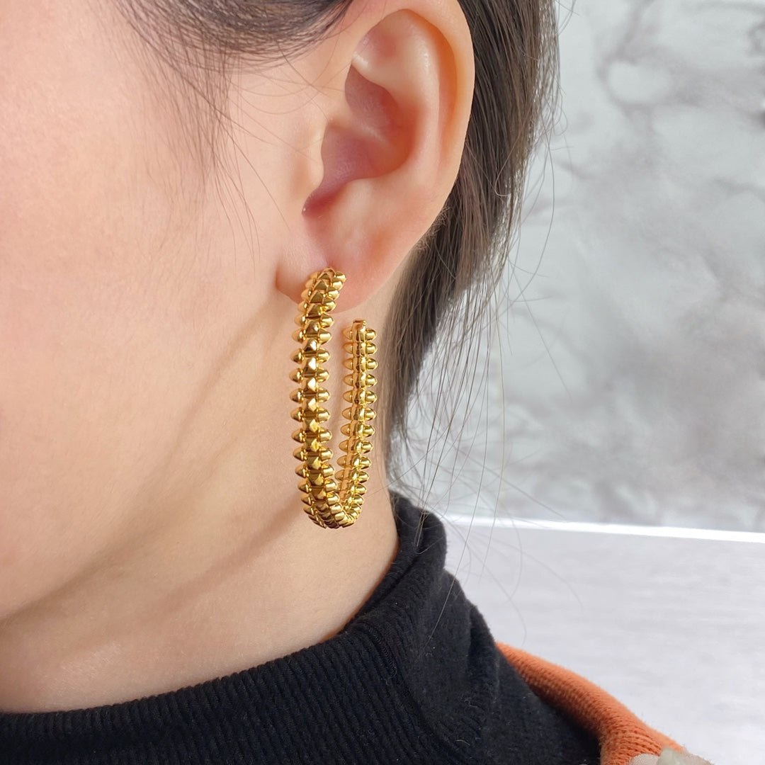 [Charm Aries Jewelry]CLASH LARGE HOOP EARRINGS