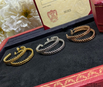 [Charm Aries Jewelry]CLASH LARGE HOOP EARRINGS