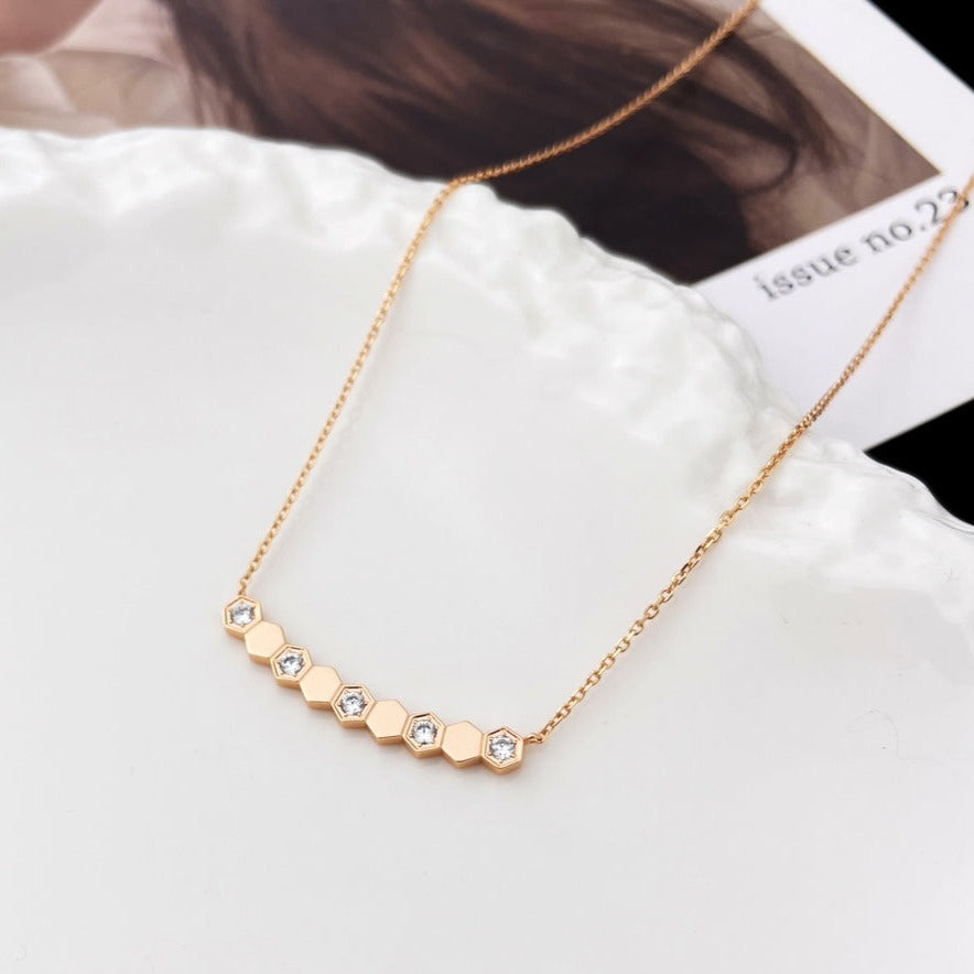 [Charm Aries Jewelry]BEE MY LOVE DIAMOND NECKLACE