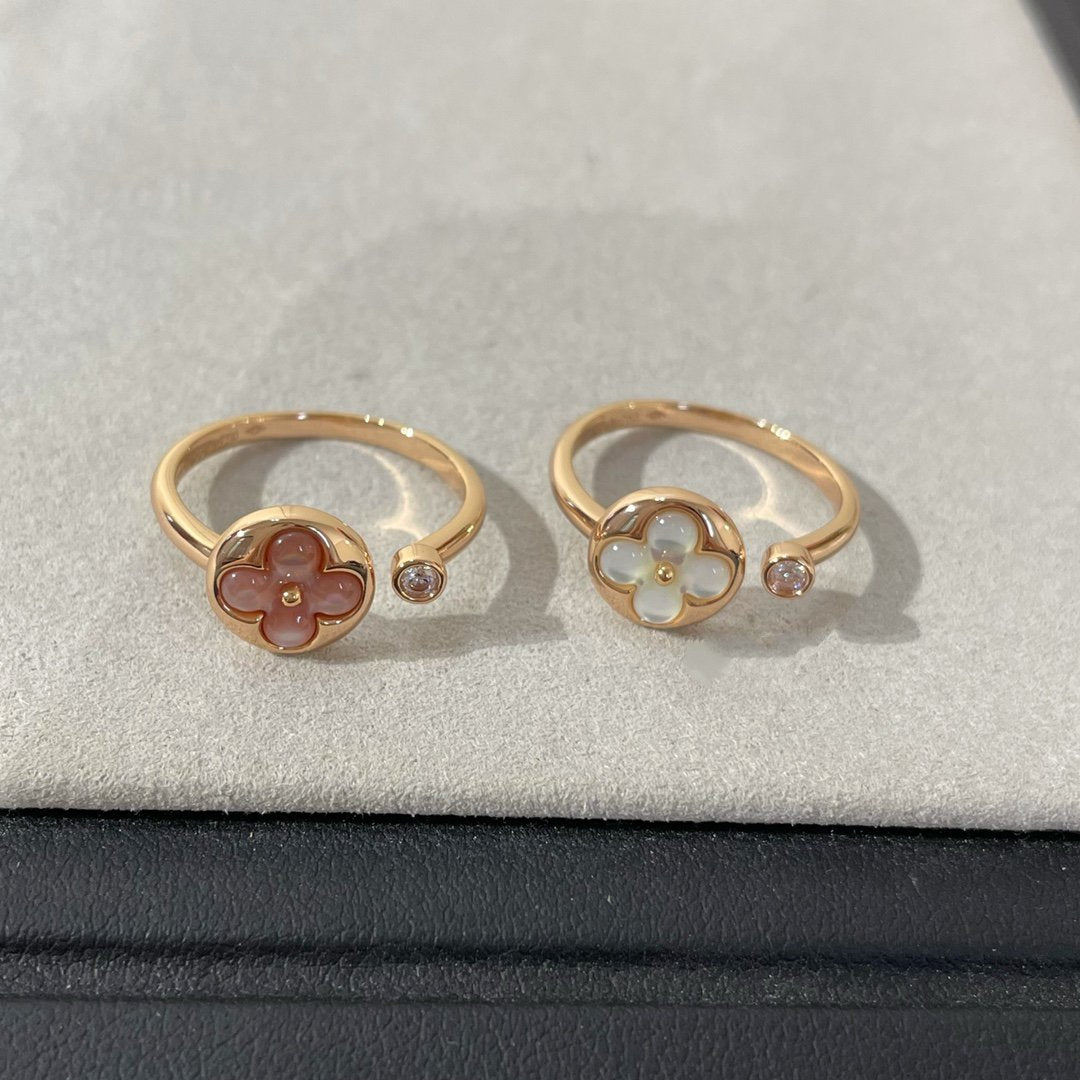 [Charm Aries Jewelry]SUN 1 DIAMOND PINK MOP RING