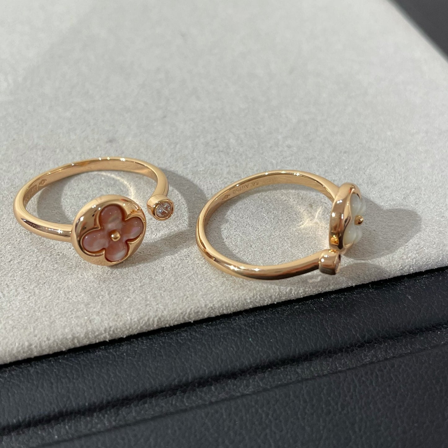 [Charm Aries Jewelry]SUN 1 DIAMOND PINK MOP RING