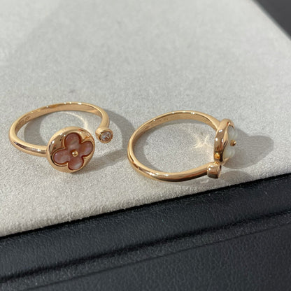 [Charm Aries Jewelry]SUN 1 DIAMOND PINK MOP RING