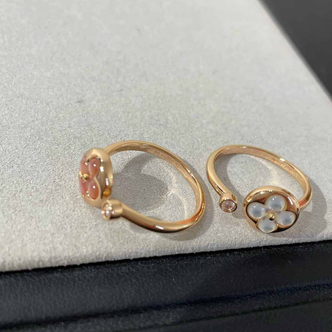 [Charm Aries Jewelry]SUN 1 DIAMOND PINK MOP RING