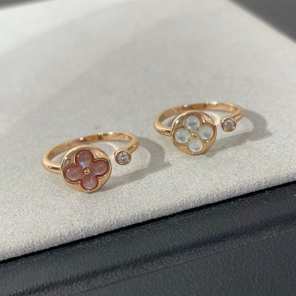 [Charm Aries Jewelry]SUN 1 DIAMOND PINK MOP RING