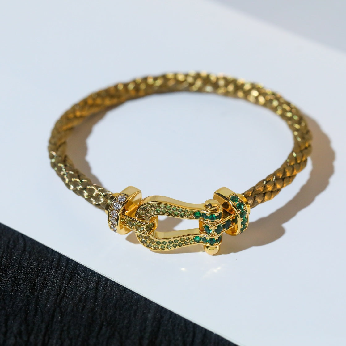 [Charm Aries Jewelry]FORCE 10 GOLD GREEN DIAMOND PAVED