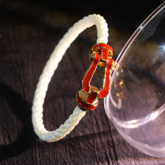 [Charm Aries Jewelry]FORCE 10 WHITE TEXTILE DIAMOND PAVED