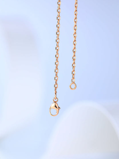 [Charm Aries Jewelry]H CAGE PINK GOLD NECKLACE