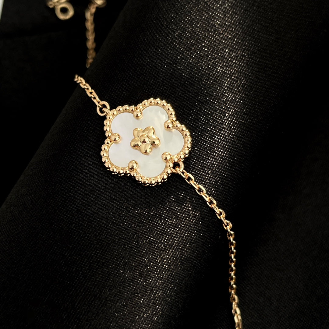 [Charm Aries Jewelry]LUCKY SPRING ROSE GOLD MOP BRACELET
