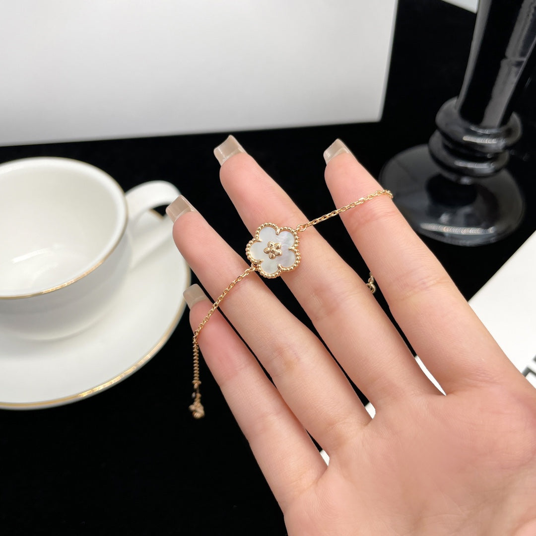[Charm Aries Jewelry]LUCKY SPRING ROSE GOLD MOP BRACELET