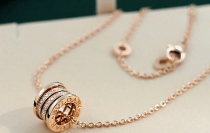 [Charm Aries Jewelry]ZERO 1 PINK GOLD DIAMOND NECKLACE