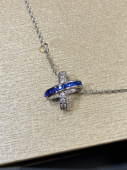[Charm Aries Jewelry]LIENS DIAMOND SILVER NECKLACE