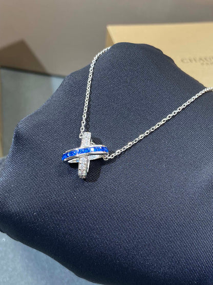 [Charm Aries Jewelry]LIENS DIAMOND SILVER NECKLACE