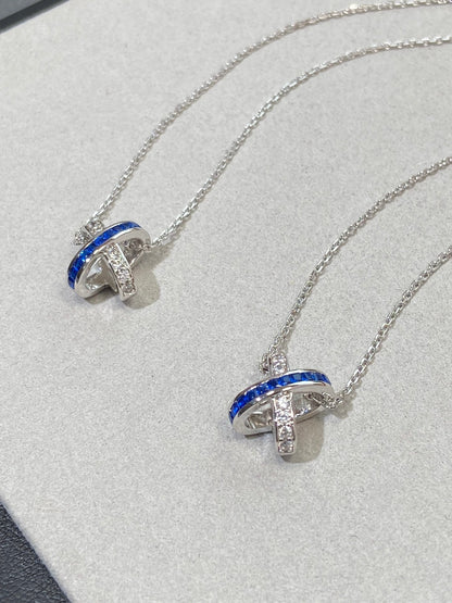 [Charm Aries Jewelry]LIENS DIAMOND SILVER NECKLACE