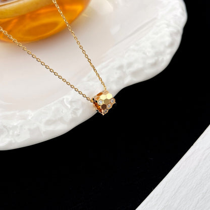 [Charm Aries Jewelry]BEE MINI PEDANT DIAMOND NECKLACE