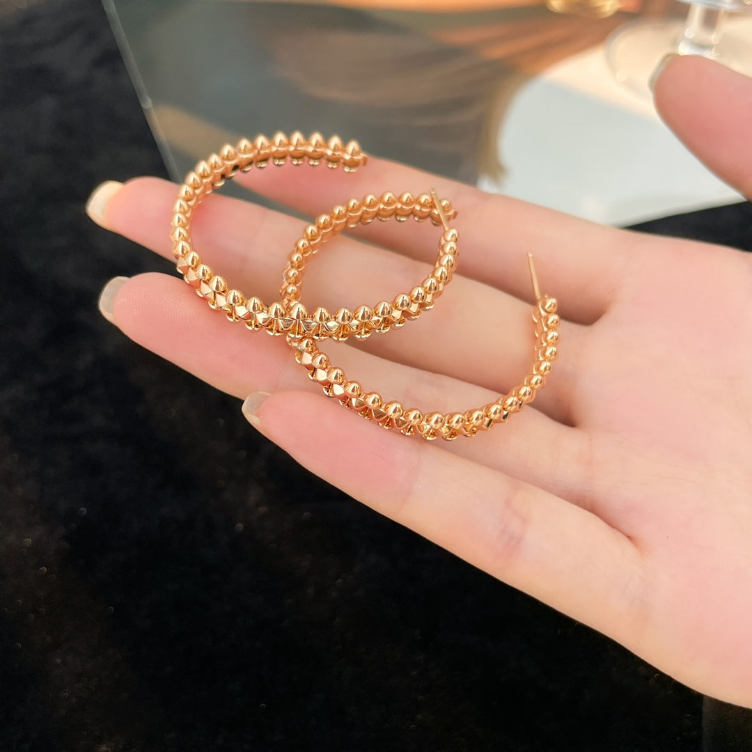 [Charm Aries Jewelry]CLASH HOOP EARRINGS