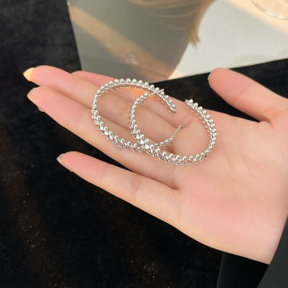 [Charm Aries Jewelry]CLASH HOOP EARRINGS
