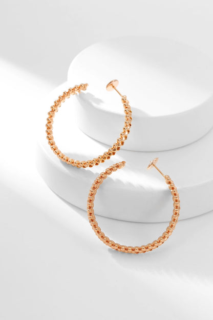 [Charm Aries Jewelry]CLASH HOOP EARRINGS