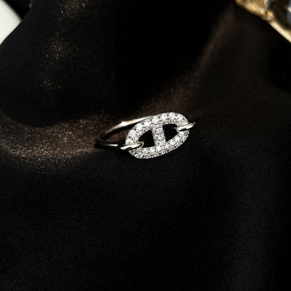 [Charm Aries Jewelry]RONDE SMALL SILVER DIAMOND RING