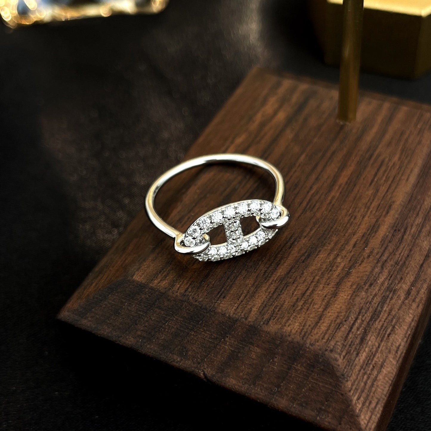 [Charm Aries Jewelry]RONDE SMALL SILVER DIAMOND RING