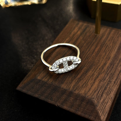 [Charm Aries Jewelry]RONDE SMALL SILVER DIAMOND RING