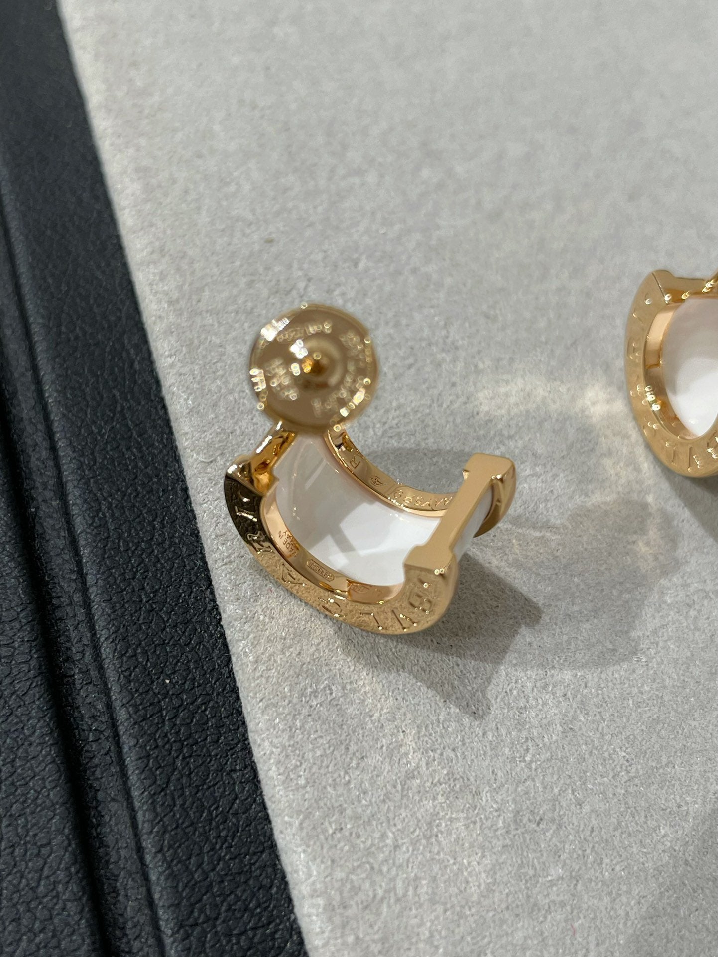 [Charm Aries Jewelry]ZERO 1 PINK GOLD CERAMIC EARRINGS