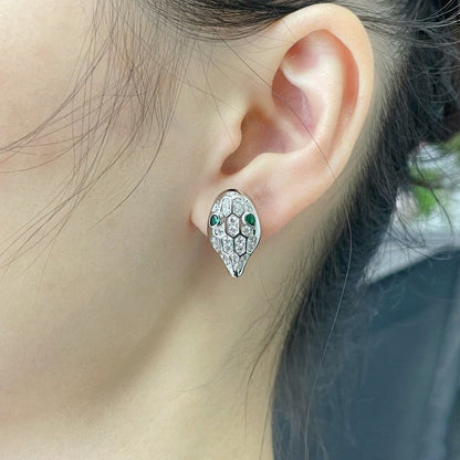 [Charm Aries Jewelry]SERPENT DIAMOND STUD EARRINGS