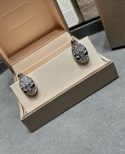 [Charm Aries Jewelry]SERPENT DIAMOND STUD EARRINGS