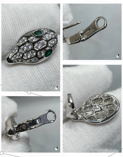 [Charm Aries Jewelry]SERPENT DIAMOND STUD EARRINGS
