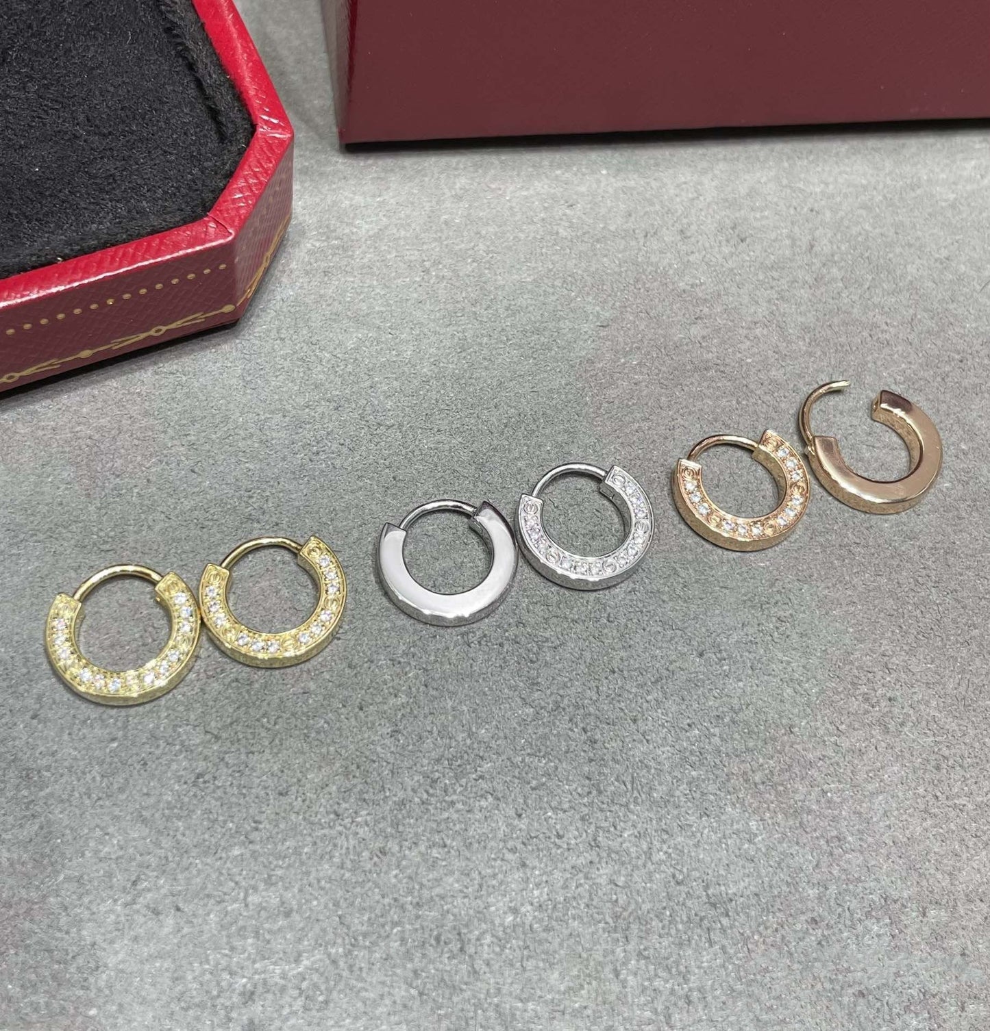 [Charm Aries Jewelry]LOVE DIAMOND EARRINGS