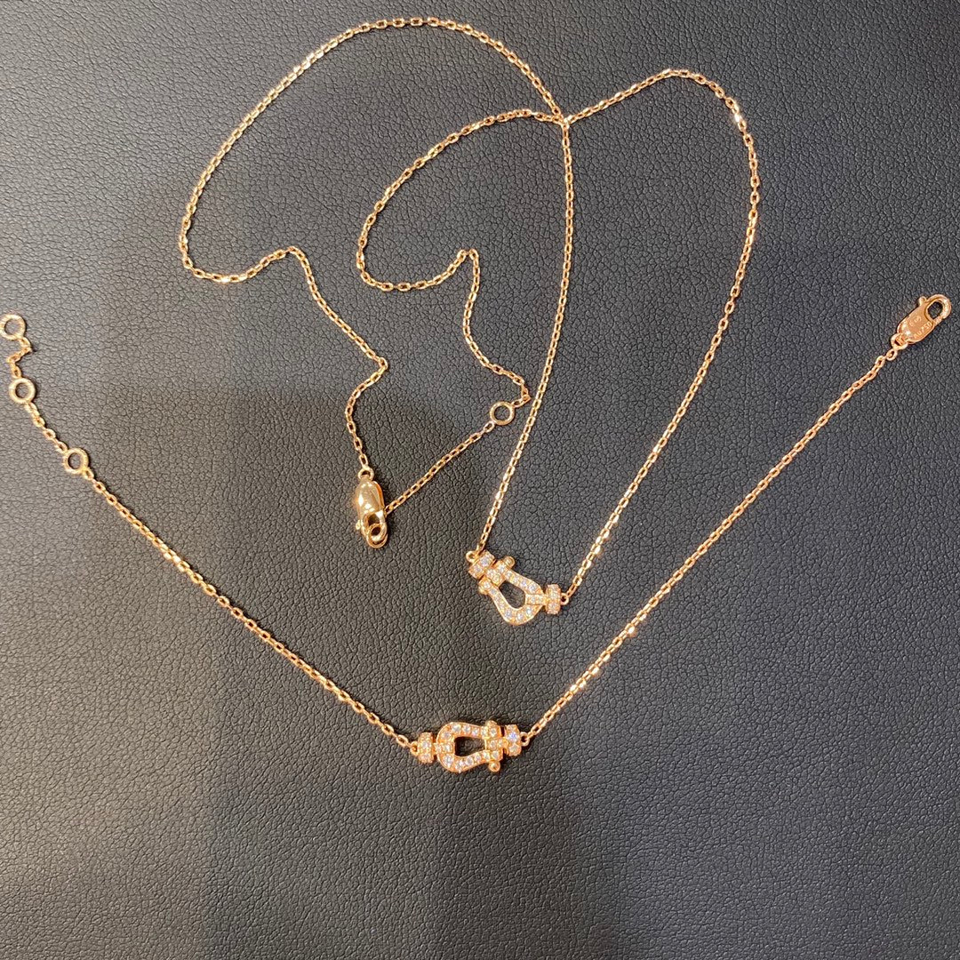 [Charm Aries Jewelry]FORCE 10 DIAMOND PINK GOLD NECKLACE MINI MODEL