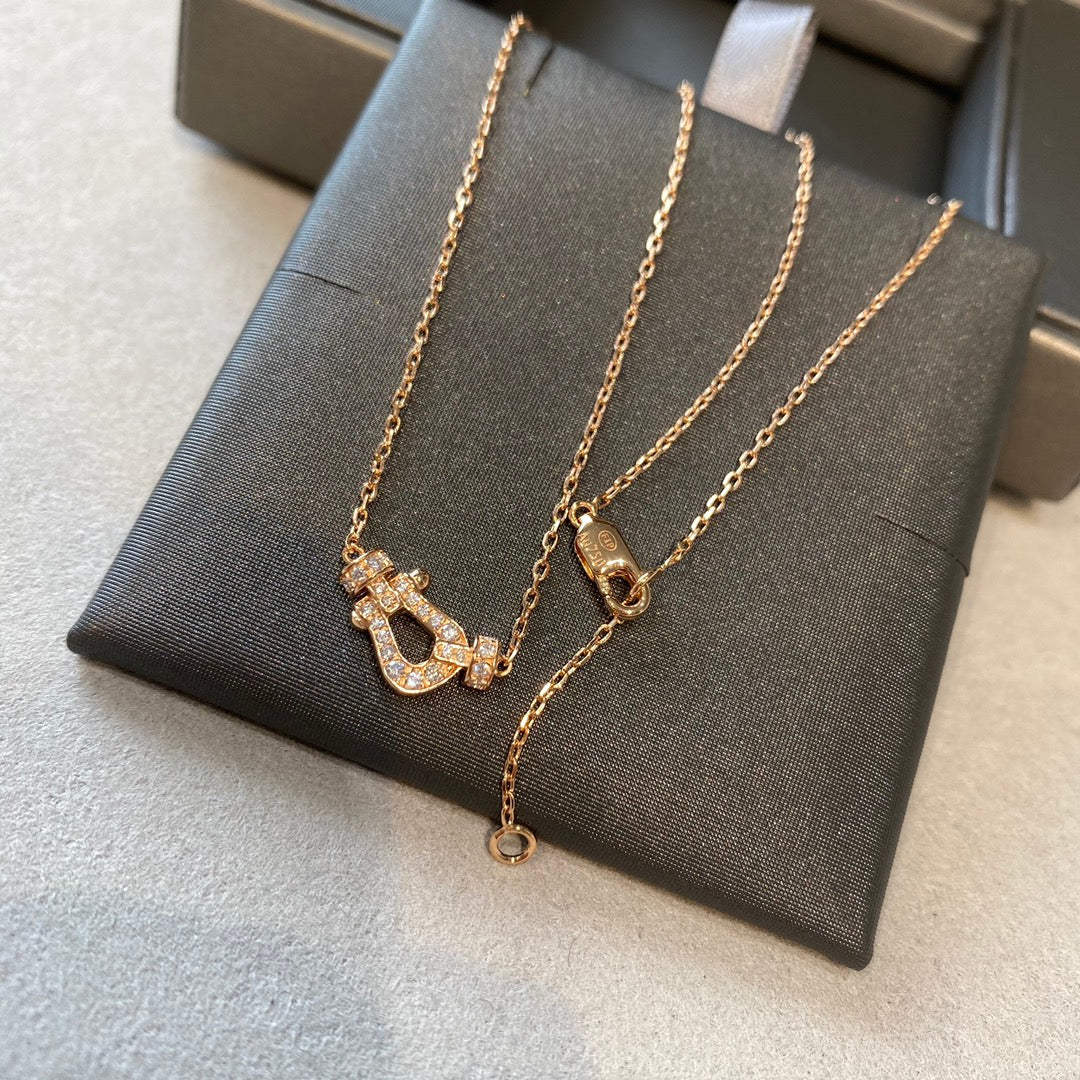 [Charm Aries Jewelry]FORCE 10 DIAMOND PINK GOLD NECKLACE MINI MODEL
