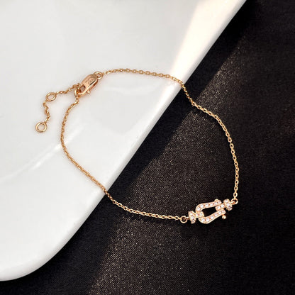 [Charm Aries Jewelry]FORCE 10 FULL DIAMOND BUCKLE CHAIN LINK MINI MODEL