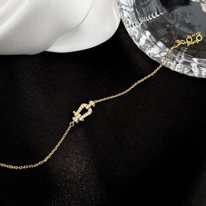 [Charm Aries Jewelry]FORCE 10 FULL DIAMOND BUCKLE CHAIN LINK MINI MODEL