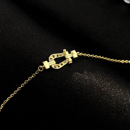 [Charm Aries Jewelry]FORCE 10 FULL DIAMOND BUCKLE CHAIN LINK MINI MODEL