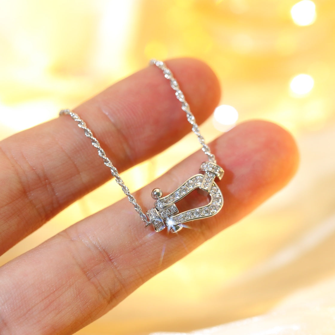 [Charm Aries Jewelry]FORCE 10 DIAMOND SILVER NECKLACE MINI MODEL