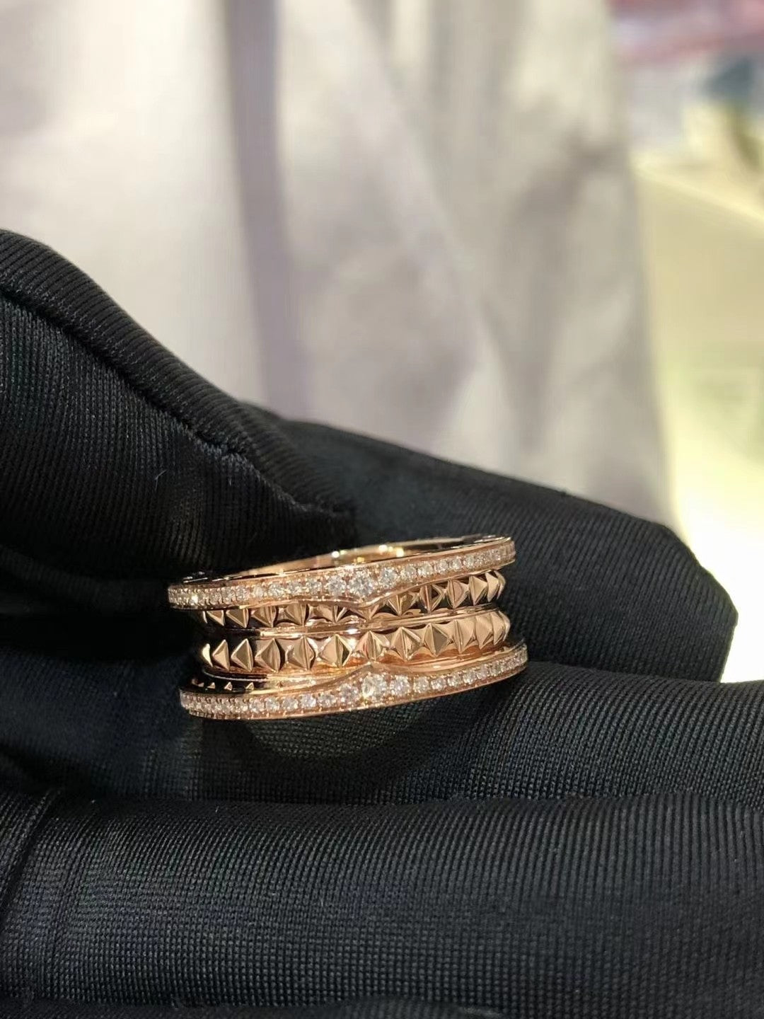 [Charm Aries Jewelry]ZERO 1 ROCK DIAMOND PINK GOLD