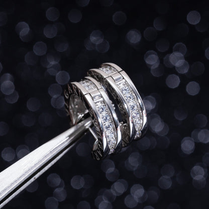 [Charm Aries Jewelry]ZERO 1 MINI SILVER DIAMOND EARRINGS