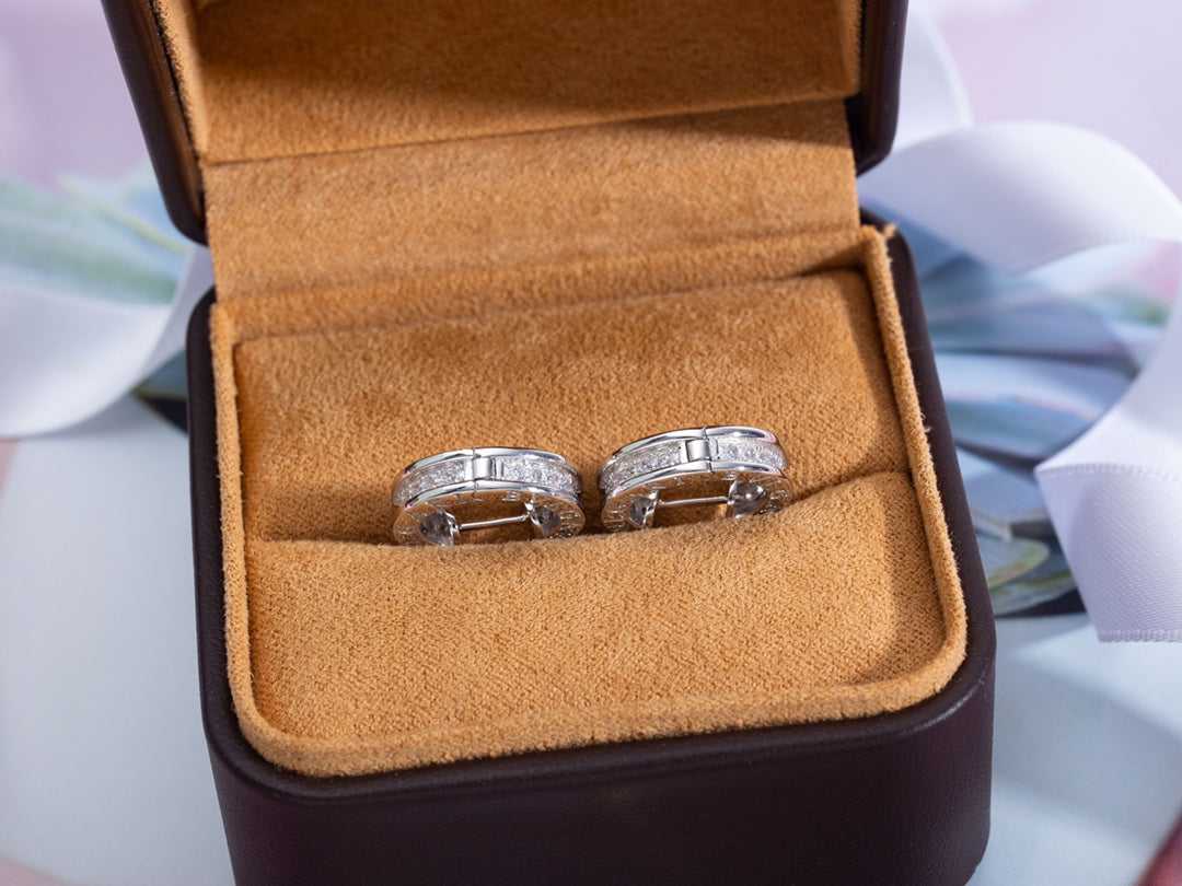 [Charm Aries Jewelry]ZERO 1 MINI SILVER DIAMOND EARRINGS