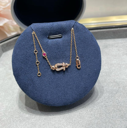 [Charm Aries Jewelry]FORCE 10 DIAMOND CHAIN LINK PINK GOLD BRACELET