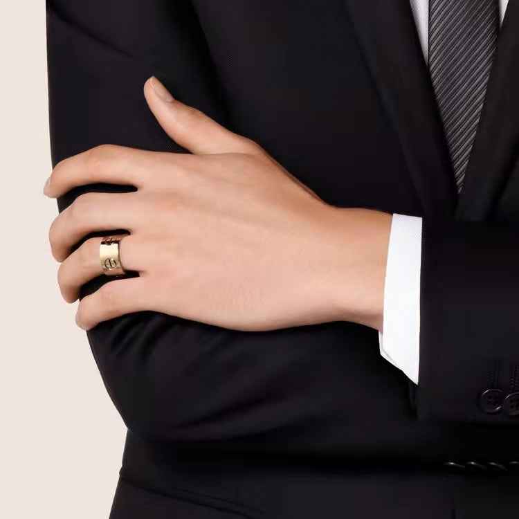 [Charm Aries Jewelry]LOVE 11MM LARGE RING