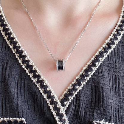 [Charm Aries Jewelry]ZERO 1 DIAMOND CERAMIC NECKLACE