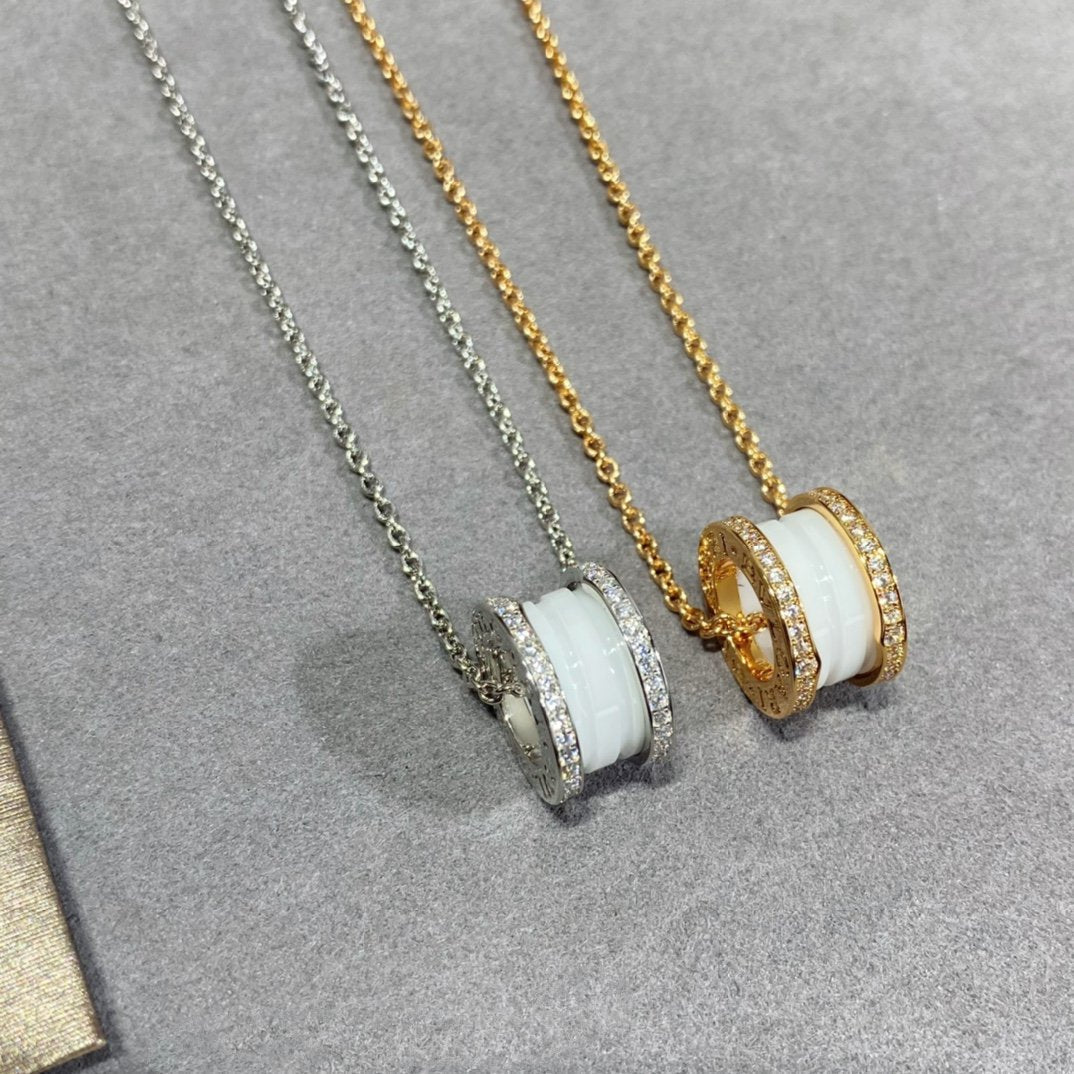 [Charm Aries Jewelry]ZERO 1 DIAMOND CERAMIC NECKLACE