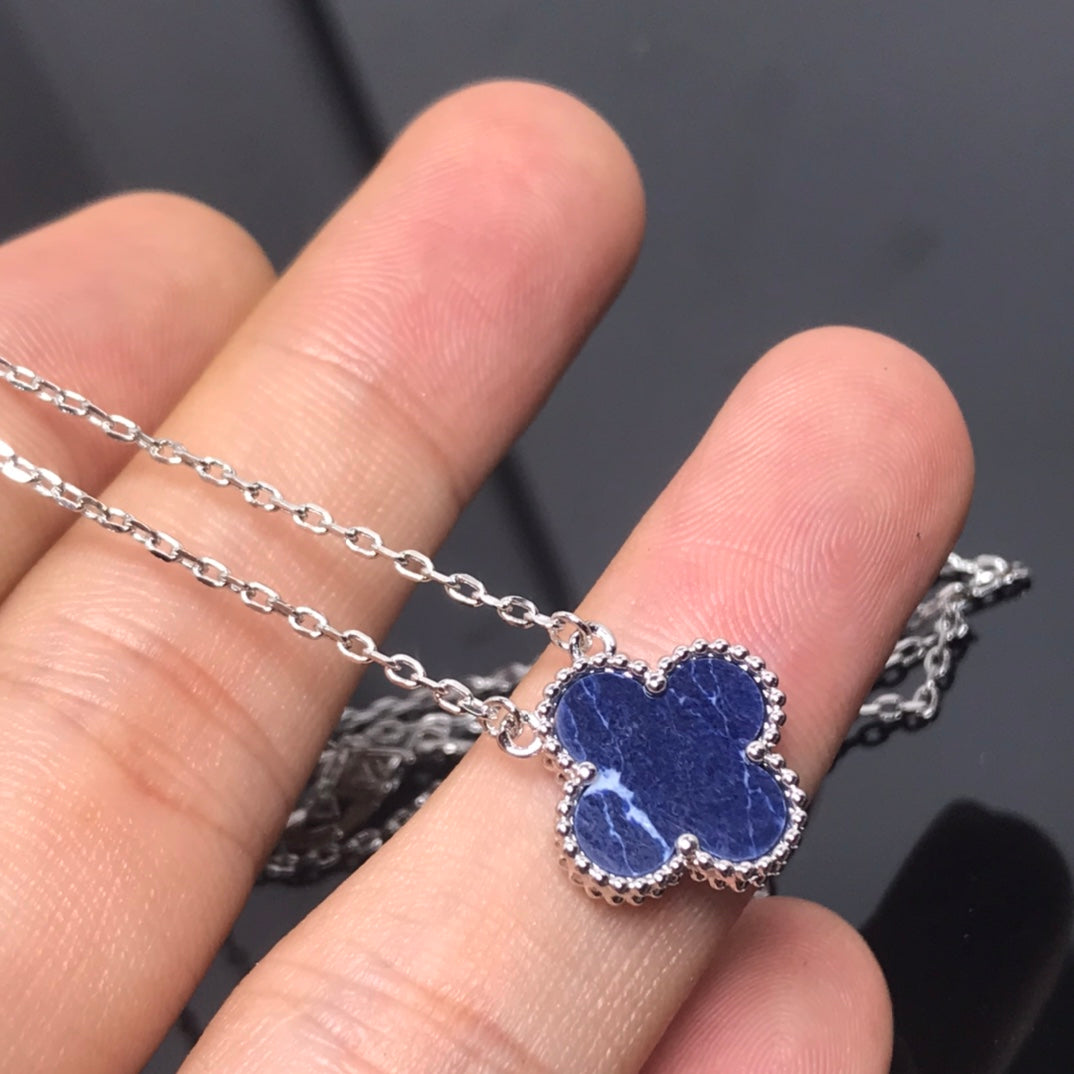 [Charm Aries Jewelry]CLOVER PIETERSITE SILVER LONG NECKLACE